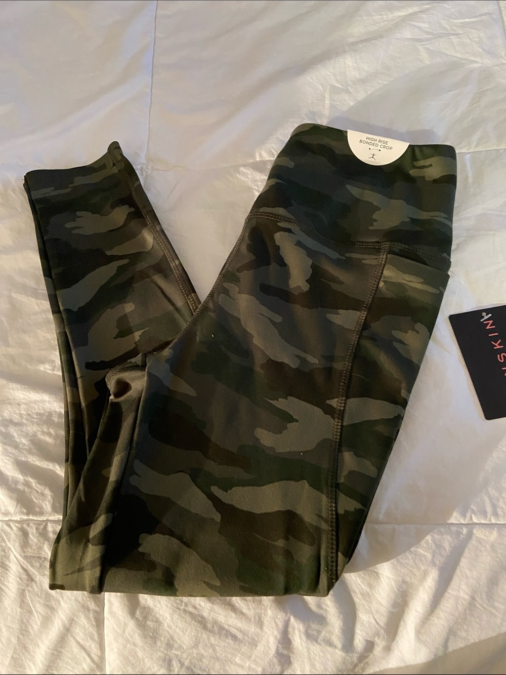 High Rise Cropped Camo Leggings